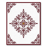 Ornate Maroon Medallion Persian Rug