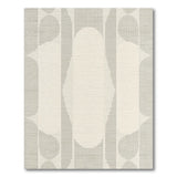 Grey Abstract Oval Geometric Area Rug