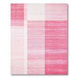 Pink Modern Pink Grid Stripe Area Rug