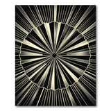 Geometric Modern Black White Geometric Sunburst Area Rug