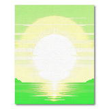 Lush Green Sunset Geometric Area Rug