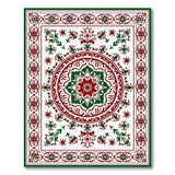 Intricate Red Green Persian Medallion Area Rug