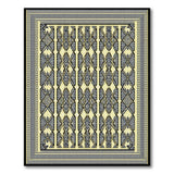 Black Gold Geometric Diamond Area Rug