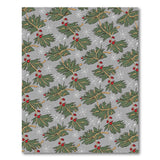 Holly Berry Snowflakes Grey Area Rug