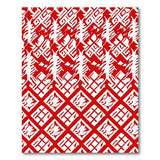 Lattice Bold Red Geometric Lattice Area Rug