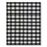 Geometric Modern Black and White Black White Checkered Woven Area Rug