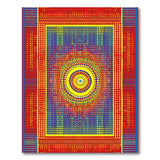 Vibrant Multi-Color Mandala Dot Area Rug