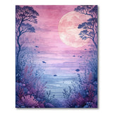 Moonlit Purple Depths Coral Reef Area Rug