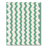 Green Zigzag Chevron Area Rug