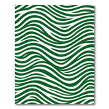 Green Wavy Stripe Area Rug