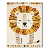 Cute Sleepy Lion Kids Area Rug