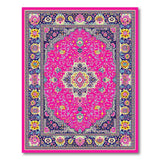 Medallion Pink Vibrant Pink Persian Medallion Area Rug