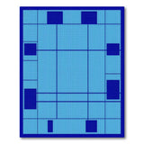 Geometric Modern Modern Blue Geometric Block Area Rug