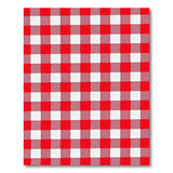 Red White Checkered Gingham Area Rug