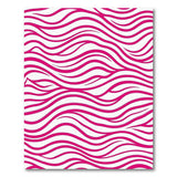 Vibrant Pink Wavy Stripe Area Rug