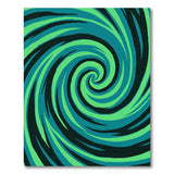 Teal Spiral Vortex Area Rug