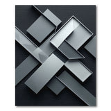 Geometric Modern Modern Geometric Grey Abstract Area Rug