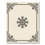 Ornate Floral Frame Area Rug in Beige Black
