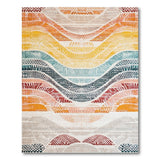 Vibrant Heritage Tribal Wave Area Rug