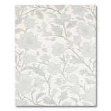 ODIKA Washable White Floral Area Rug - Low Pile Non-Slip Textured Carpet