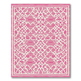 Vibrant Pink Trellis Lattice Area Rug