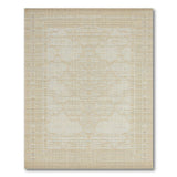 Beige and Neutral Beige Geometric Trellis Lattice Area Rug