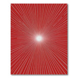 Red Radiant Red Sunburst Geometric Area Rug
