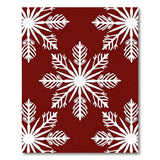 Red Red Snowflake Area Rug