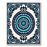 Teal Mandala Persian Traditional Persian Area Rug