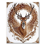 Vintage Spotted Deer Antler Area Rug