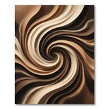 ODIKA Modern Coffee Swirl Abstract Washable Rug - 3D Spiral Low Pile Non-Slip Area Rug