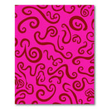 Vibrant Pink Maroon Swirl Abstract Area Rug