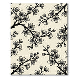 ODIKA Washable Cherry Blossom Area Rug - Japanese Ink Style Floral Low Pile