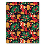 Vibrant Geometric Holly Berry Area Rug