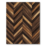 Herringbone Faux Wood Plank Area Rug