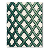 Green Woven Lattice Area Rug