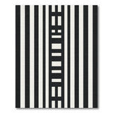 Black and White Bold Black White Vertical Stripe Geometric Rug