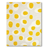 Sunny Yellow Egg Motif Area Rug