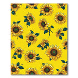 Floral Vintage Yellow Vibrant Yellow Sunflower Pattern Area Rug