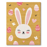 Cute Bunny Easter Egg Kids Cartoon Rug