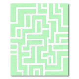 Mint Green Maze Geometric Area Rug