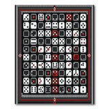 Pixelated Domino Grid Area Rug