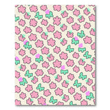 Whimsical Pink Flower Butterfly Area Rug