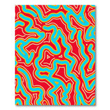 Vibrant Multi-Color Wavy Abstract Area Rug