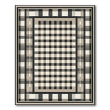 Modern Grey Plaid Check Area Rug