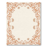 Terracotta Floral Border Area Rug