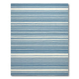 Blue and Teal Navy Blue Striped Coastal Area Rug