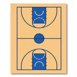 Geometric Modern Basketball Court Line Art Area Rug