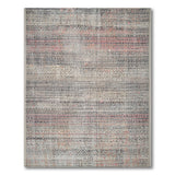 Distressed Multi-Color Striped Area Rug