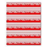 Bold Red Calligraphy Striped Area Rug